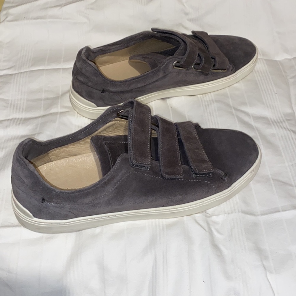 RAG & BONE Grey Suede Velcro Sneakers